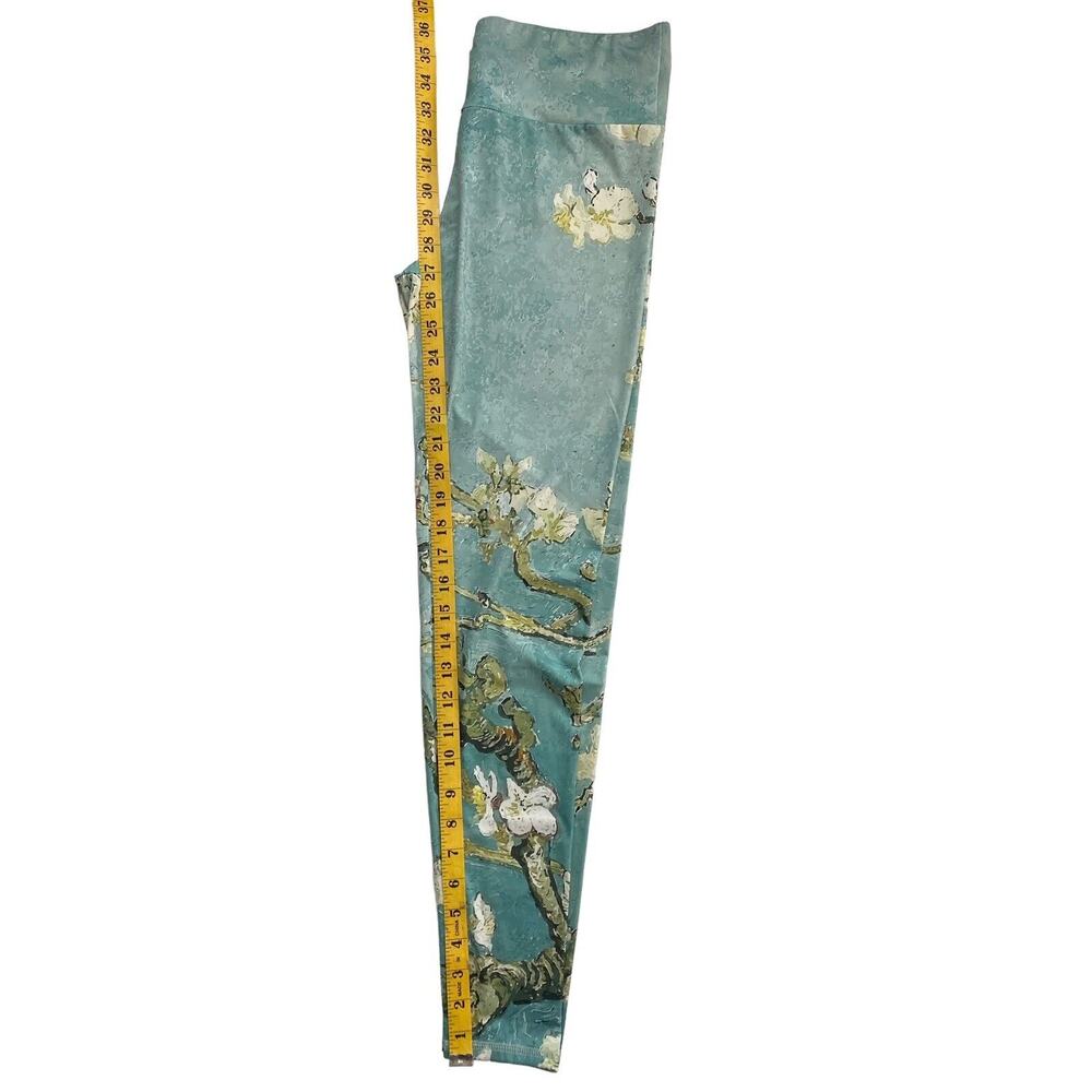 Van Gogh Pants‎ Womens Large* Almond Blossom Leggings Green/Beige Fits S/M - Picture 7 of 8